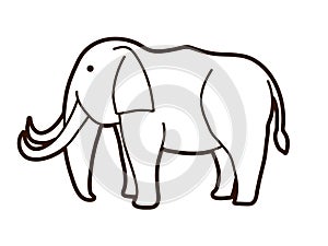 Elephant cartoon illustration