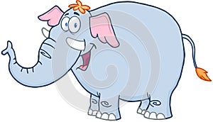 Elephant Cartoon Mascot Character
