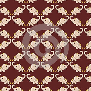 Elephant cartoon pattern