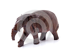 Elephant carved out of wood