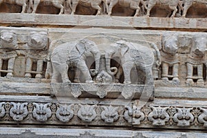 Elephant carving in jagdish temple