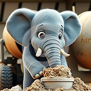 Elephant Cement Mixer Operator