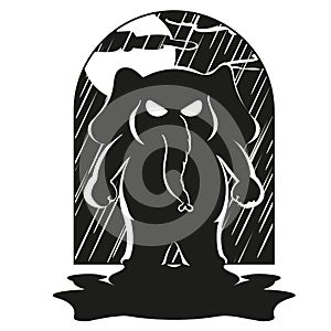 Elephant. Character. Came suddenly. Big collection of isolated elephants. Vector, cartoon. photo