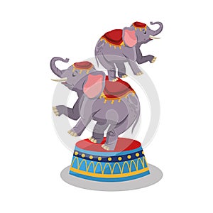 Elephant of circus and carnival design