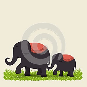Elephant circus show icons