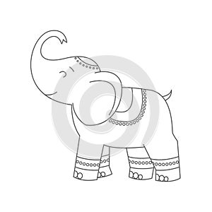 Elephant for coloring book