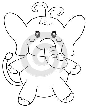 Elephant coloring page