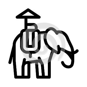 Elephant For Excursions Icon Thin Line Vector photo