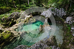 The elephant formation in Mostnica gorge, Mostnica korita, Slovenia