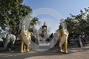 Elephant and the four faced Buddha