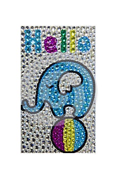 Elephant glitter jewelly