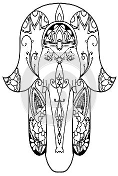 Elephant hamsa amulet