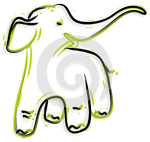 Elephant - hand drawn