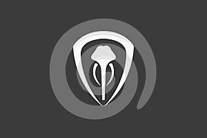 Elephant head emblem logo