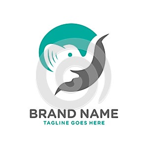 Elephant head logo your company