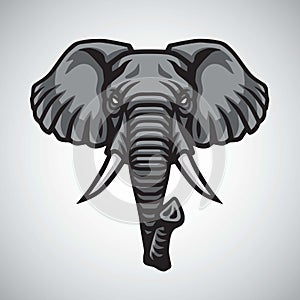 Elephant Head Logo Mascot Vector Premium Design