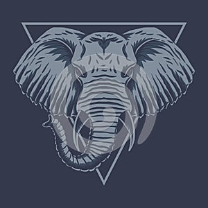 Elephant head vector illustration