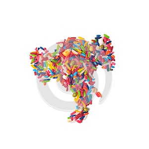 Elephant-headed god , Grain colorful photo