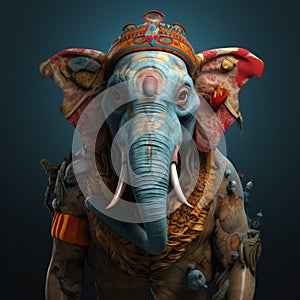 Elephant With Indian Ornament: Mythology-inspired Fantasy Character Design