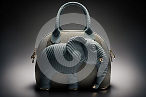 elephant inspired womens bag, purse, isolated background, animals inspired, generative ai