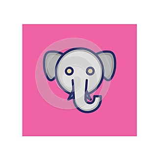Elephant Isolated Vector icon that can be easily modified or edited photo