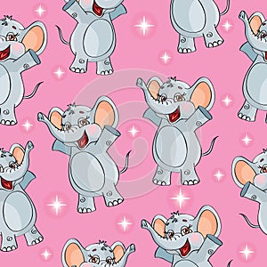 Elephant kids pattern wallpaper background in