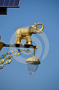 Elephant lamp at the paradise park, Nong Chet Sai photo