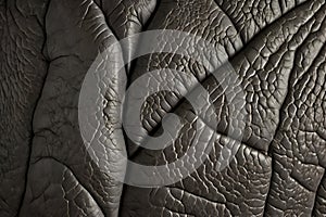 Elephant leather texture, showcasing rugged and durable skin features.