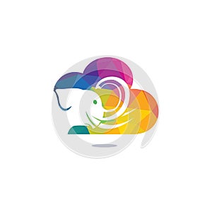 Elephant vector logo design.