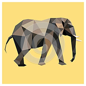 Elephant low poly