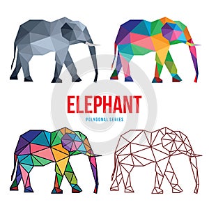 Elephant low poly design