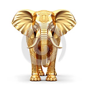 Elephant made from gold, golden elephant