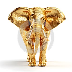 Elephant made from gold, golden elephant