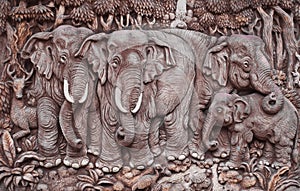 Elephant molding art