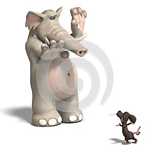 Elephant and mouse photo