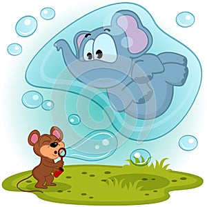 Elephant mouse and bubble blower