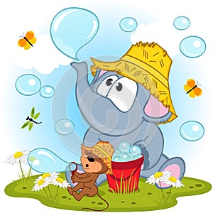 Elephant and mouse inflated bubbles