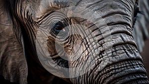 Elephant in nature, strong and majestic portrait generated by AI