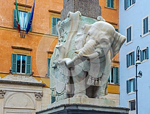 Elephant and Obelisk by Bernini in Piazza della Minerva, Rome, I