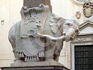 Elephant and Obelisk, designed by Bernini, Basilica Santa Maria Sopra Minerva, Rome