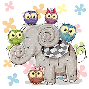 Elephant and Owls