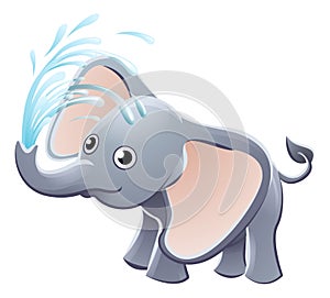 Elephant Playing Animal Cartoon Character