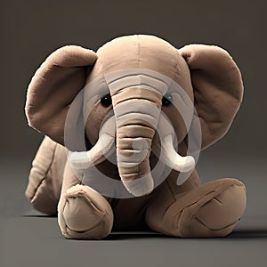 Elephant plush toy, cute children toy from textile