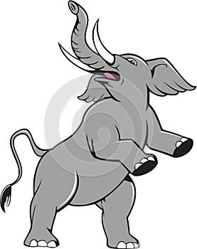 Elephant Prancing Cartoon