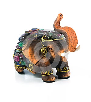 Elephant resin with gemstone