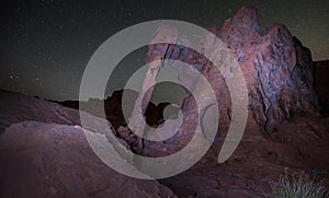Elephant Rock at Night side view