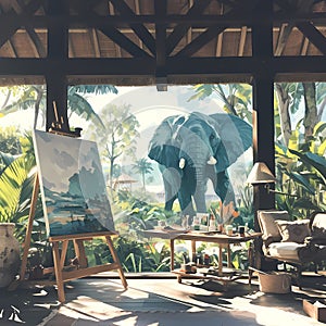 Elephant\'s Art Studio - A Creative Paradise in a Tropical Garden