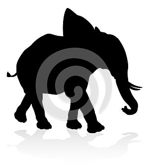 Elephant Safari Animal Silhouette photo