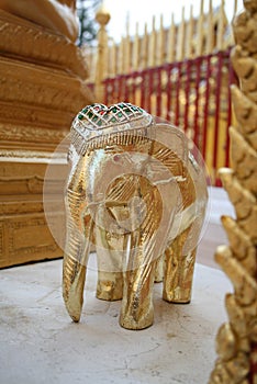 Elephant sculpture gold