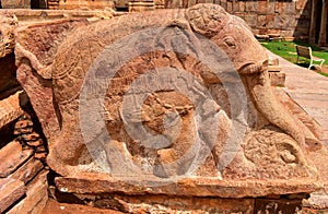 Elephant Sculpture at Ranganayakka Temple in Gandikota